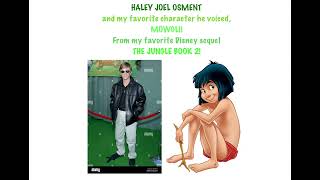 Haley Joel Osment and my favourite character he voiced, Mowgli 💚