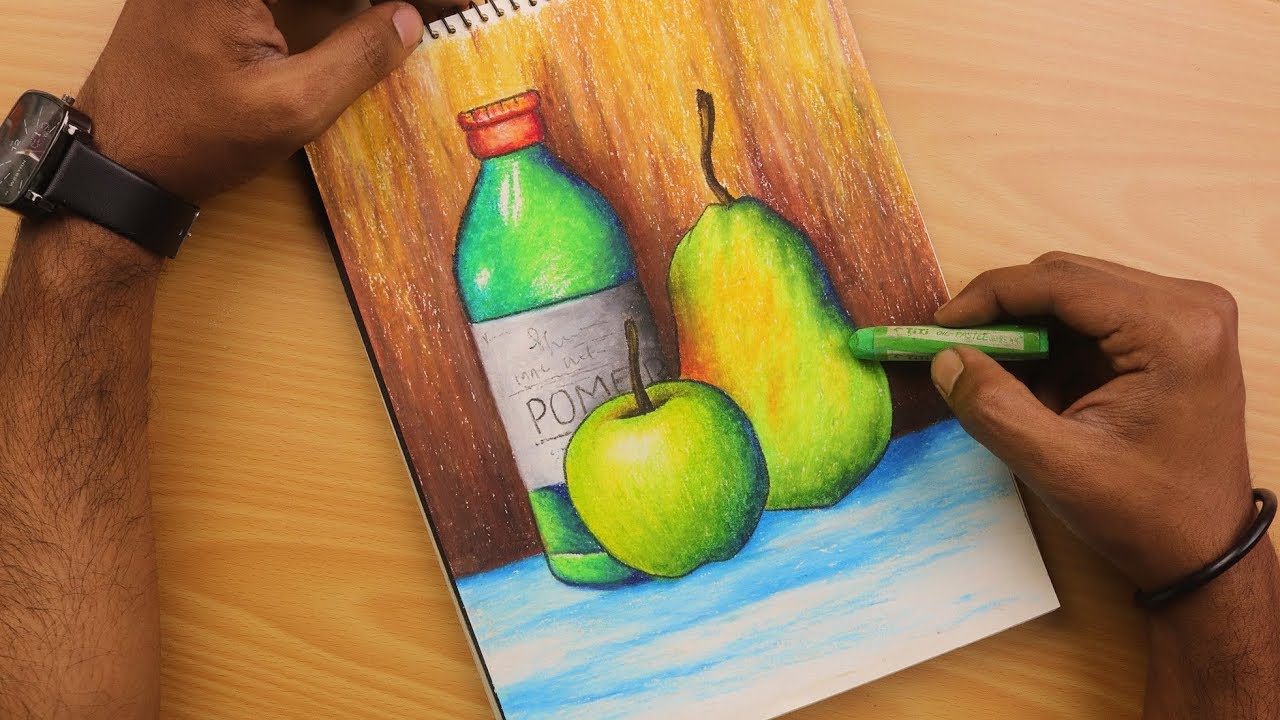 How to Draw a Still Life with Pastel colour | Drawing Video ...