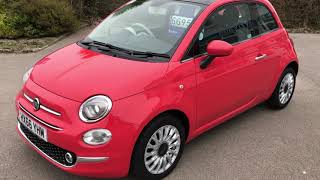 Fiat 500 1.2 Lounge in Coral Pink. Fiat 500 Coral Pink