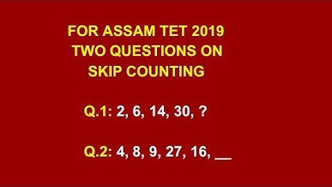 Skip counting || only two problems