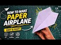 How to make a paper plane ✈️😃