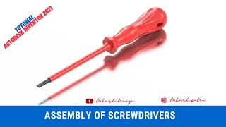 Tutorial Autodesk Inventor 2021 | How to Make a Scredriver ( - ) Design, Assembly screenshot 5