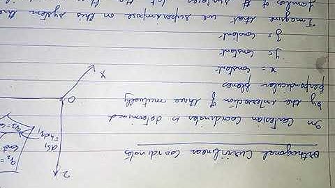 Orthogonal curvilinear coordinates-introduction