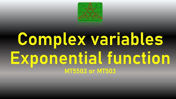 Complex variables | Exponential Function   #Exponentialfunction #complexvariables