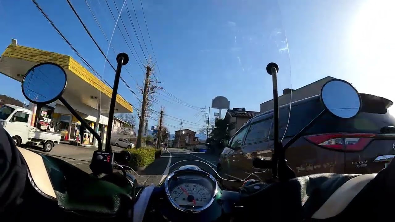 スーパーカブJA59　朝の走行 ①　 2026年3月5日　昨日の風はおさまった　天気が良く暖かい