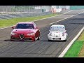 Alfa Romeo Giulia Quadrifoglio vs Abarth 1000 TC - Monza