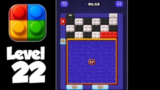 Block Out level 22 Walkthrough Solution