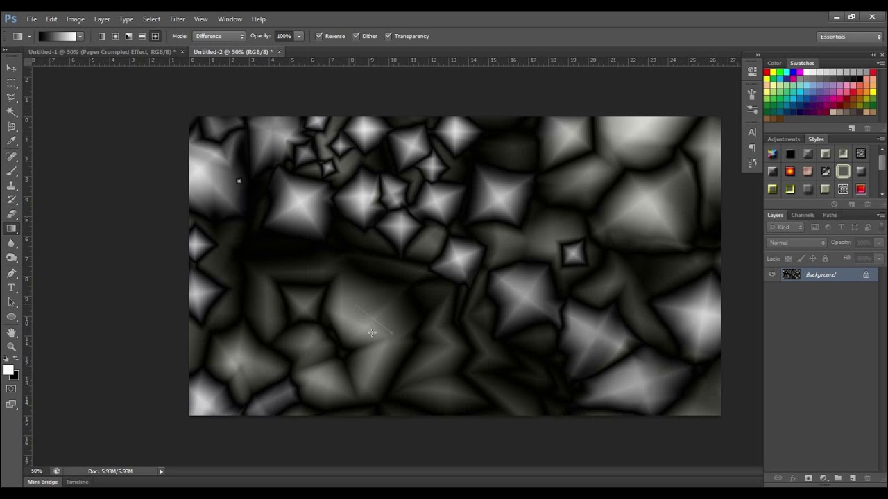 Tutorial paper crumpled effect Akar YouTube