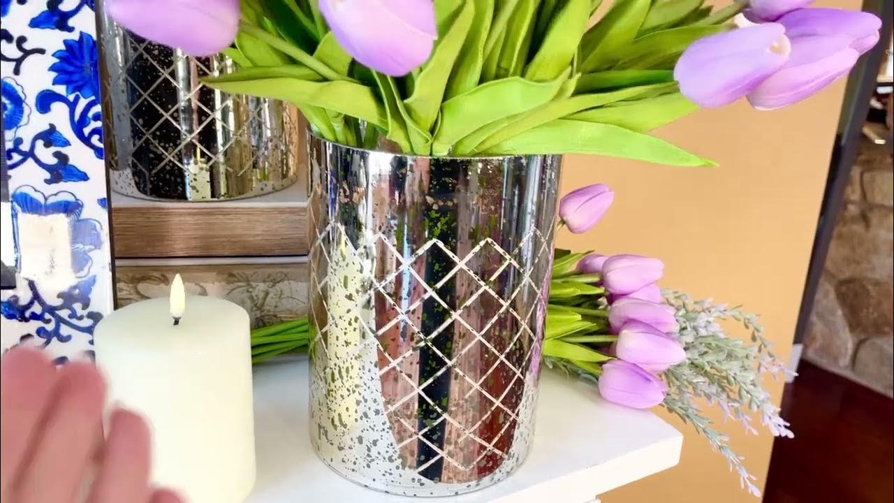 Set of 2 Mercury Glass Canisters with Lids YouTube