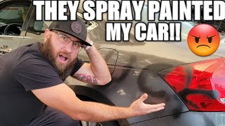 HOW TO REMOVE SPRAY PAINT FROM YOUR CAR PAINT!! \\\\\\\\ I CAN NOT BELIEVE IT!! \/\/ WILL IT COME OFF?