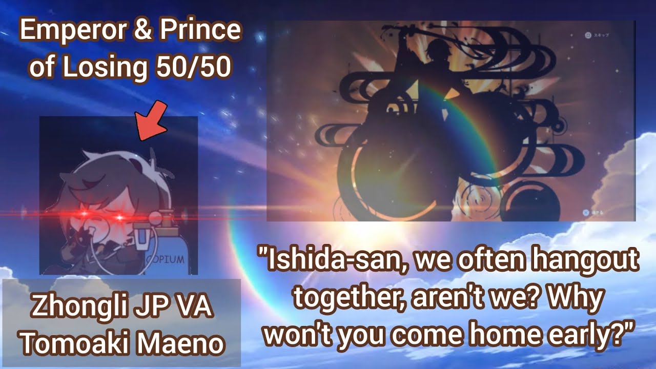 Zhongli JP VA Tomoaki Maeno 'Copium' Wishing Session For Kamisato Ayato | Genshin Impact [ENG Sub]