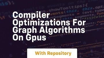 Compiler optimizations for graph algorithms on gpus