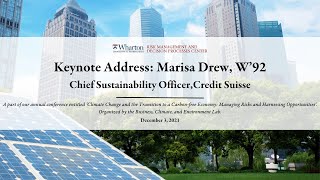 Marisa Drew - Keynote Address, Wharton Risk Center Annual Conference 2021
