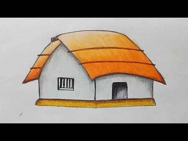 Premium Vector | Single one line drawing thatched house in korea  traditional house concept continuous line draw design graphic vector  illustration