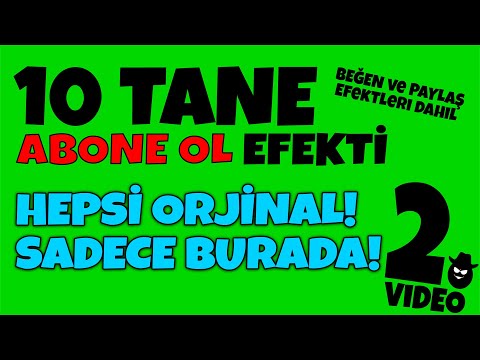 10 Adet GREEN SCREEN ABONE OL Efekti - 2 | Orjinal