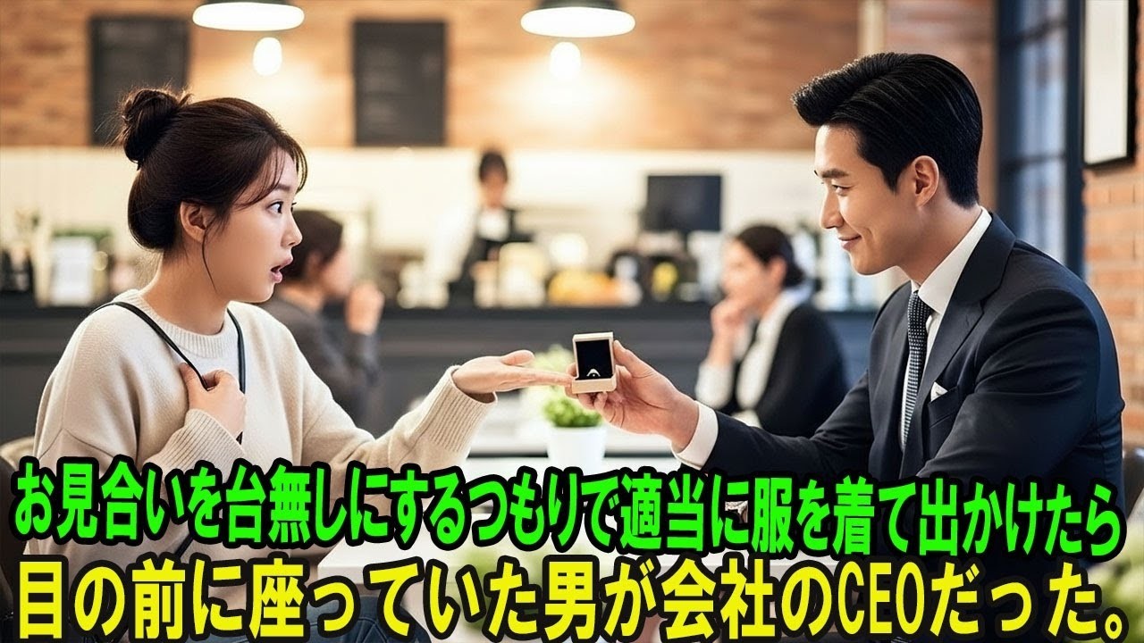 【感動する話】適当に着て出かけたお見合いの席……相手は会社の冷血なCEOだった。彼は微笑みながら言った。「まさに僕の好みだ。結婚しましょう。」
