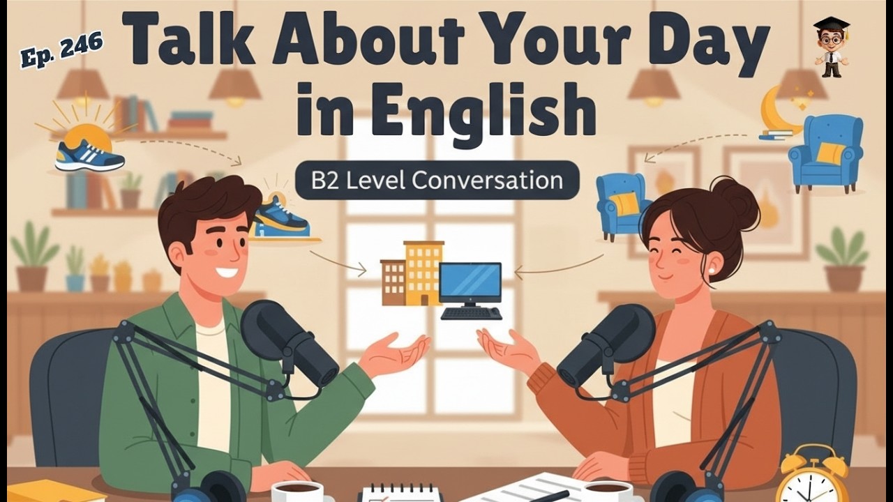 Talk About Your Day in English - B2 Level  Easy Beginner Lesson  English Podcast