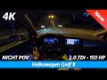 Volkswagen Golf 8 2020 - Night POV test drive and FULL review in 4K | LED Matrix Headlights, 0 - 100