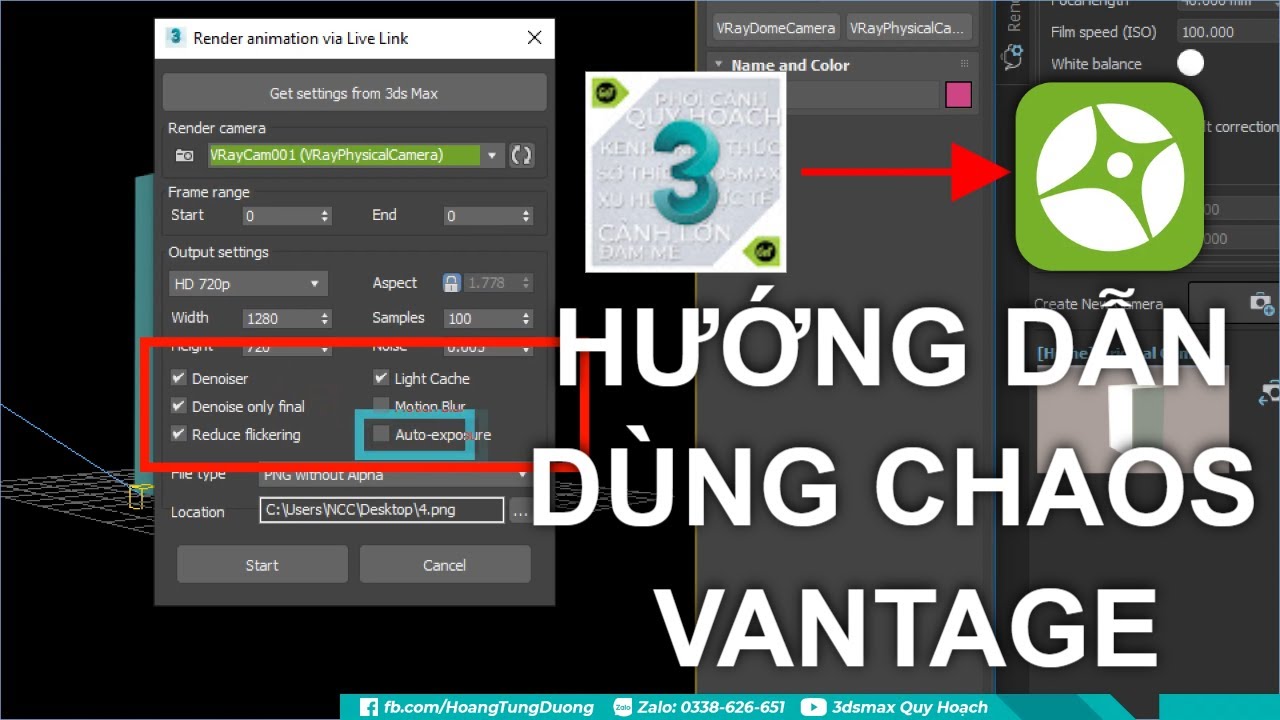 HƯỚNG DẪN DÙNG CHAOS VANTAGE | 3dsmax quy hoạch - YouTube