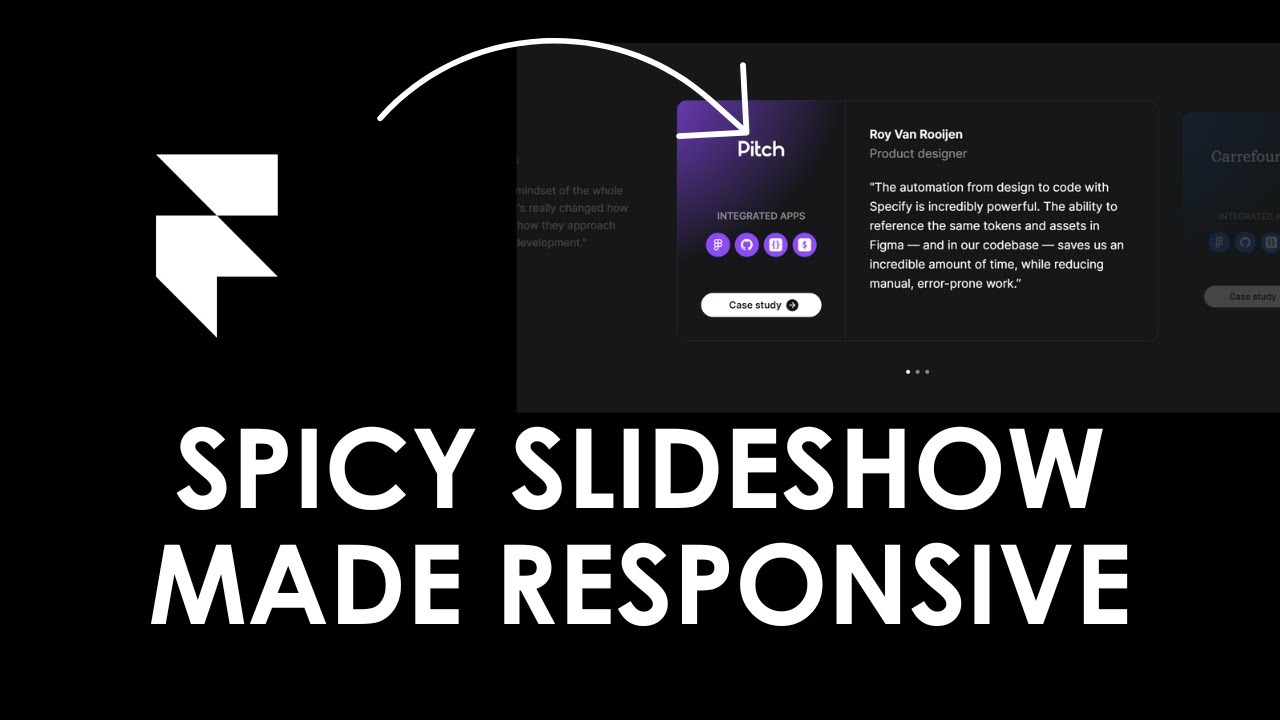 How to make a slideshow responsive in framer - YouTube