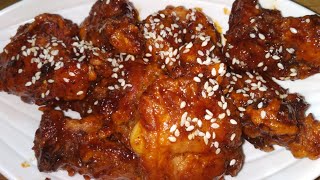 How to make sweet & spicy korean chicken at home||घर पर बनाये स्वीट एंड स्पाइसी कोरियाई चिकन रेसीपी