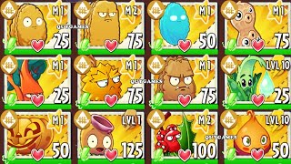 All Defense Plants Max Level Power-Up Vs Reinforce-Mint In Plants Vs. Zombies 2