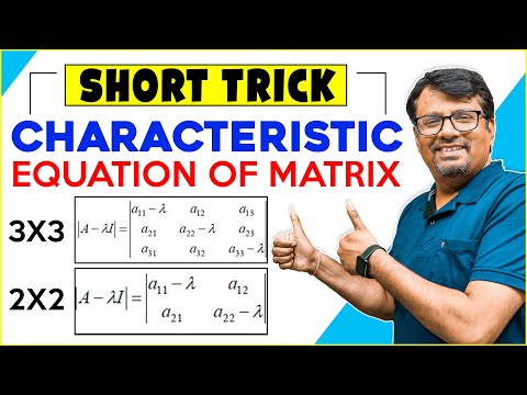 Short Tricks | Characteristic Equation |Characteristic Polynomial 3x3 & 2x2