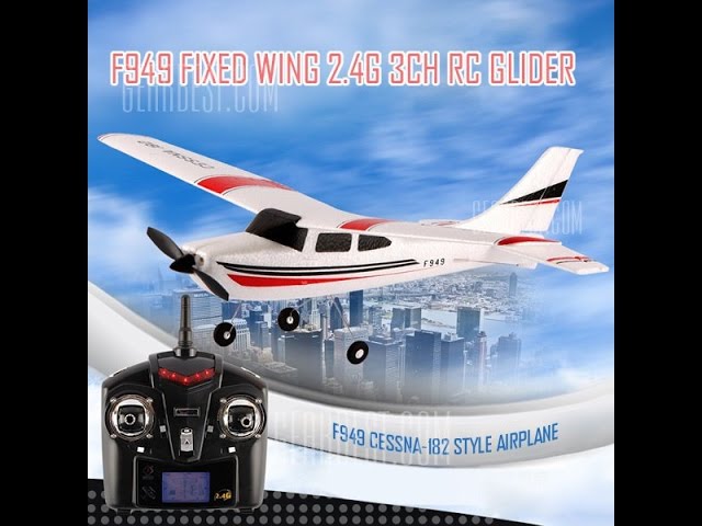 Avion F949s Rc 2.4g 3ch Avec Télécommande Gyroscopique, Avion Cessna 182 Rc À Aile Fixe Rtf