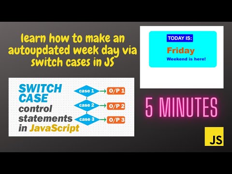 AUTO UPDATED WEEK DAY VIA SWITCH CASES IN JAVASCRIPT