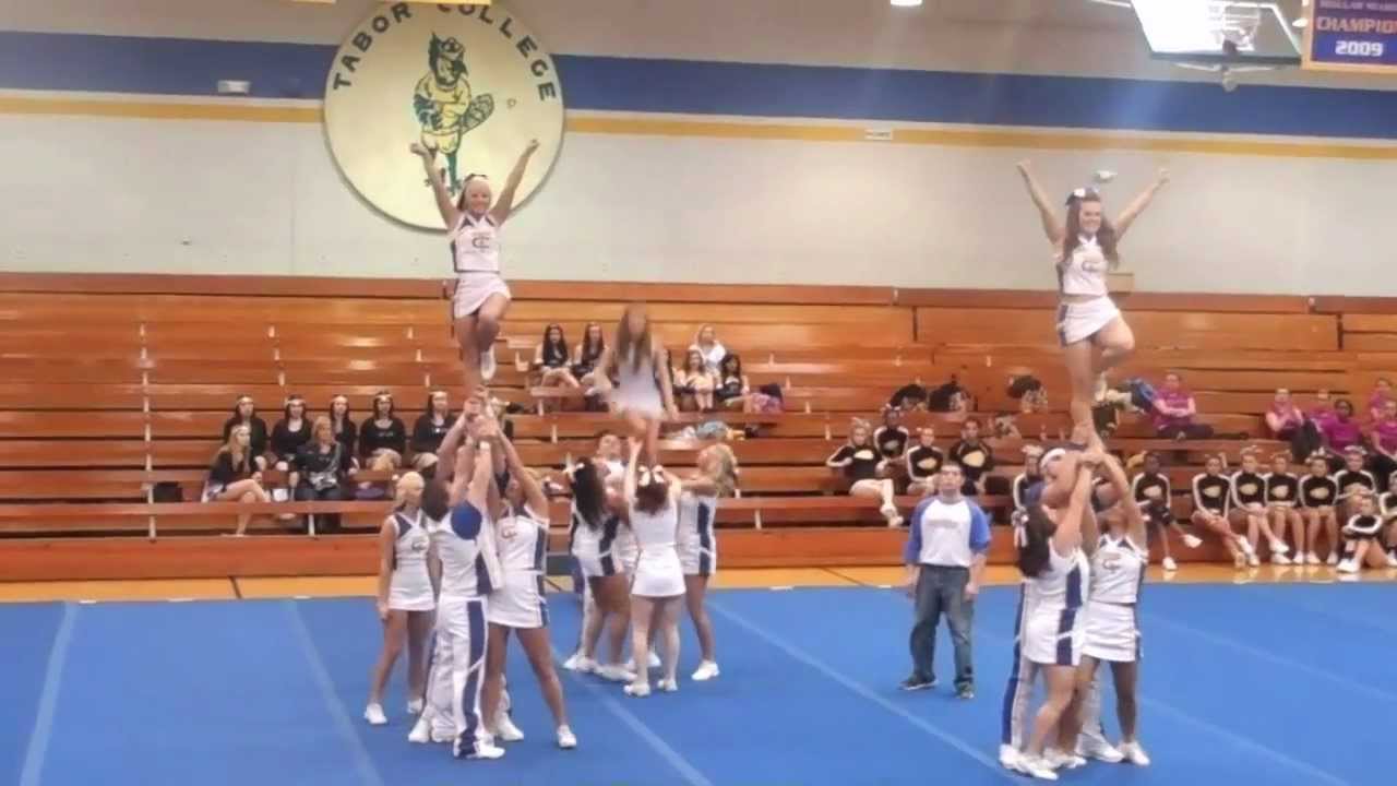 Tabor College CHEER competition 2012 "Bluejay Classic" 1st Place