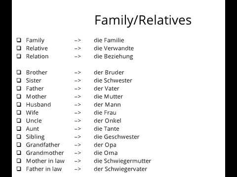 essay in german on my family