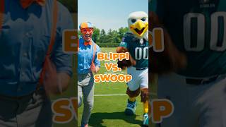 Blippi vs. Swoop: Football Field Race! 💨 Who Wins? #shorts #blippi #race