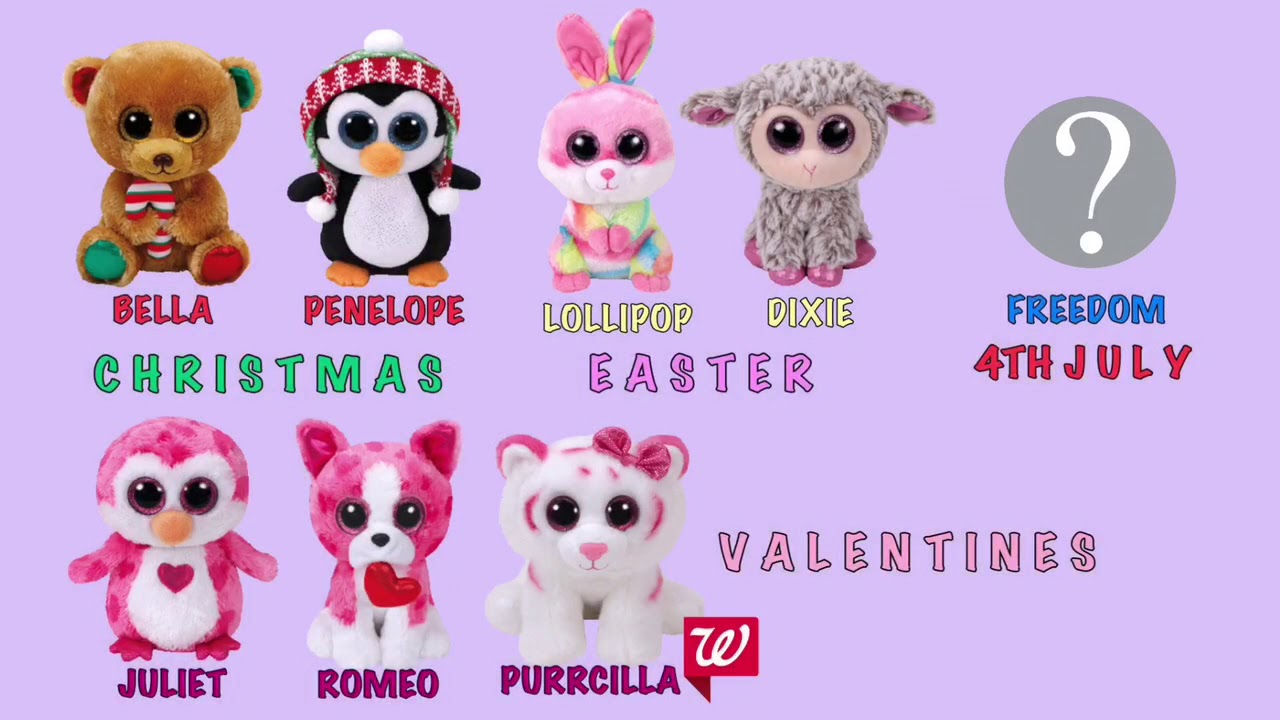 ty stuffed animals names