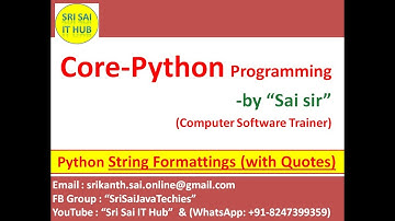 Python String Formatting | Python Strings | Python String Quotes | Python Backslash character | #65