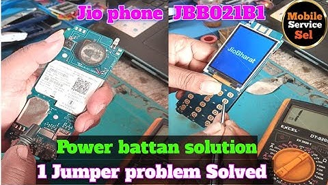 Jio Bharat JBB021B1 Power Button not working || jio bharat power key  jumper solution