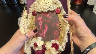 Time lapse of the making of the new burgundy rose junk journal