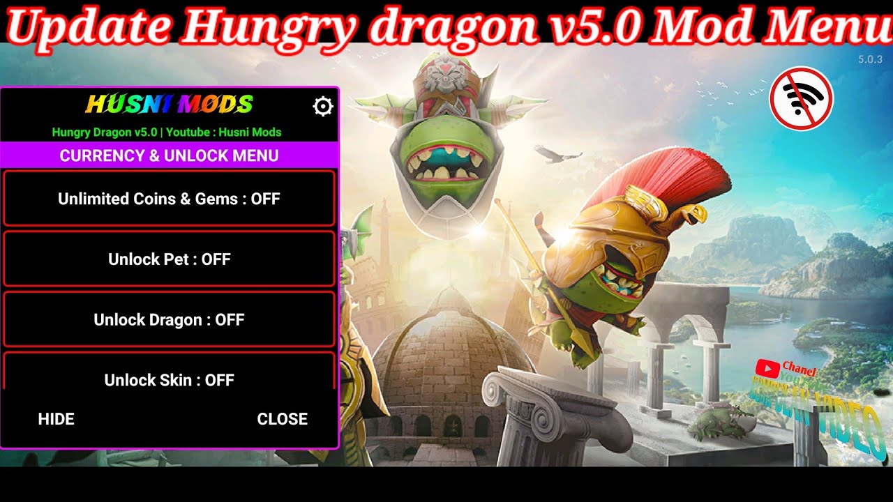 Update...Hungry dragon v5.0 Mod Menu