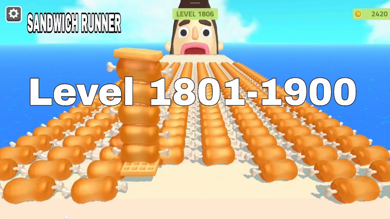 Sandwich Runner SpeedRun Gameplay | Levels 1801–1900 | Android