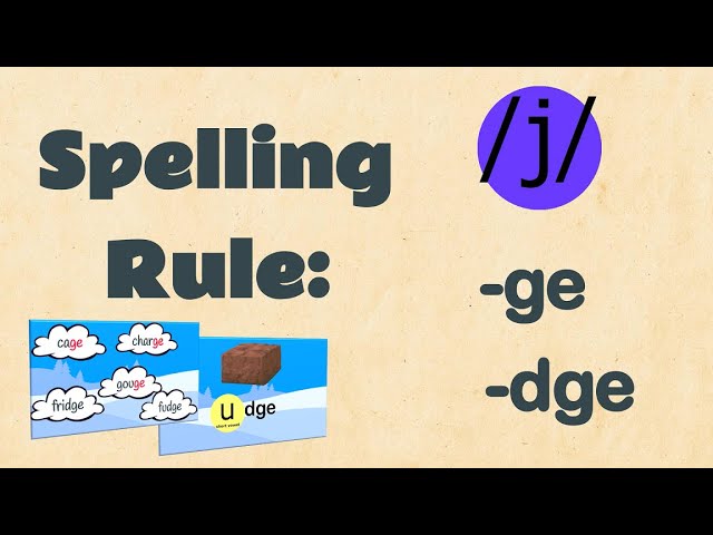 using ge or dge spelling easyteaching youtube