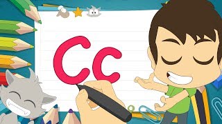 حرف (C) | تعليم كتابة حرف (C) باللغة الإنجليزية للاطفال - تعلم الحروف الإنجليزية مع زكريا