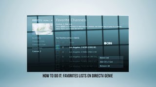 Create a favorites list on DIRECTV and see only the channels you want!