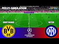 EUROPE ON FIRE! 🔥 BORUSSIA DORTMUND VS INTER MILAN | UEFA Champions League Night | PES 21 Simulation