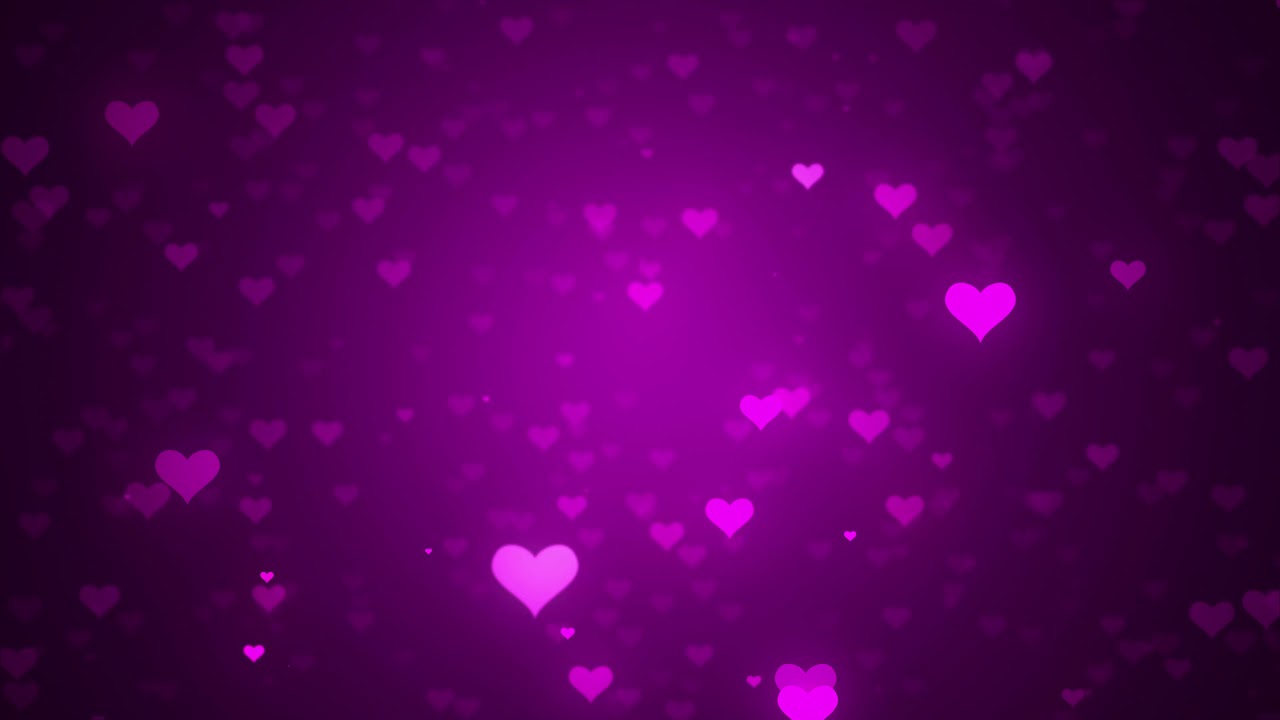 4K pink hearts background - YouTube