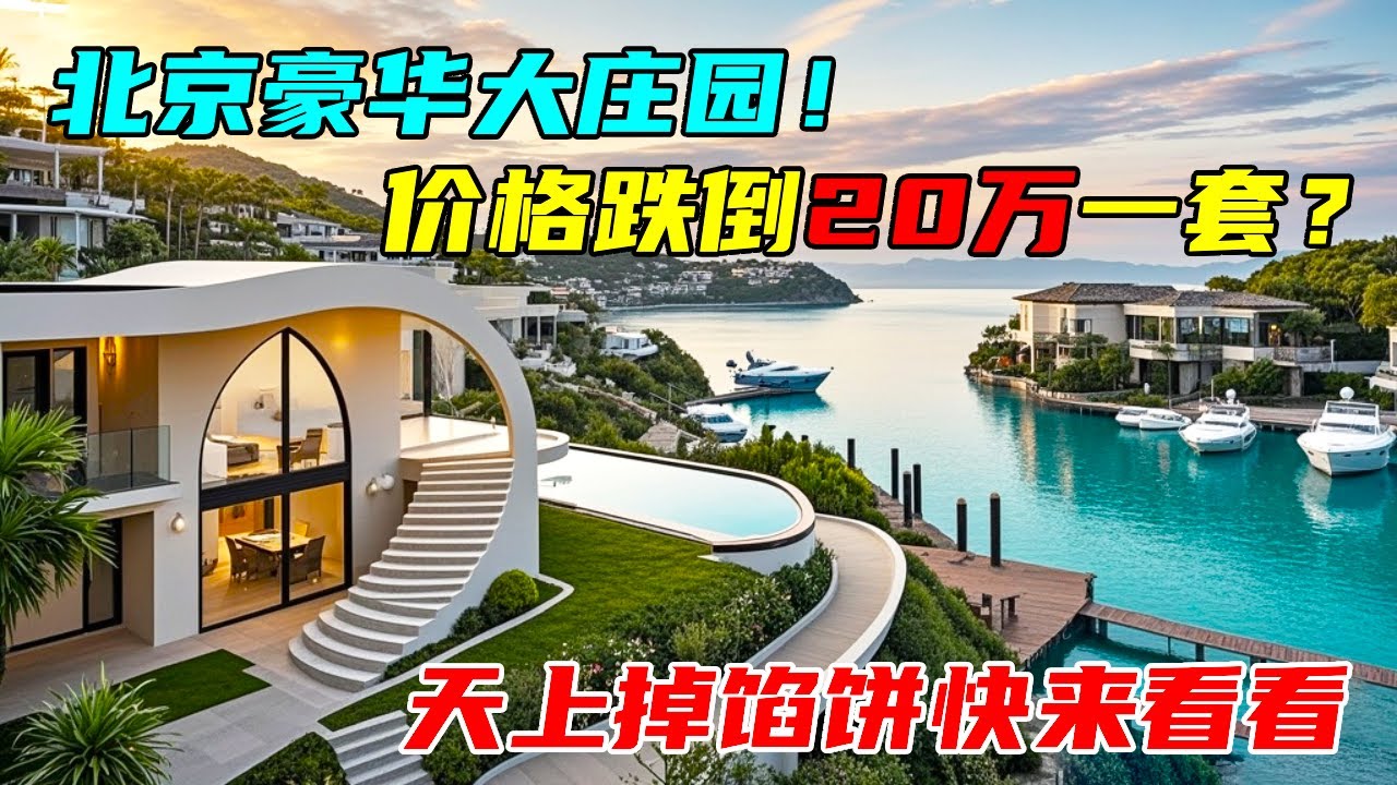 北京豪华大庄园！价格跌倒20万一套？快来看看天上掉下的馅饼！【沐阳看房】#中国北京#中国内地#大陆房价#大陆别墅#北京别墅#大陆房子#北京房价