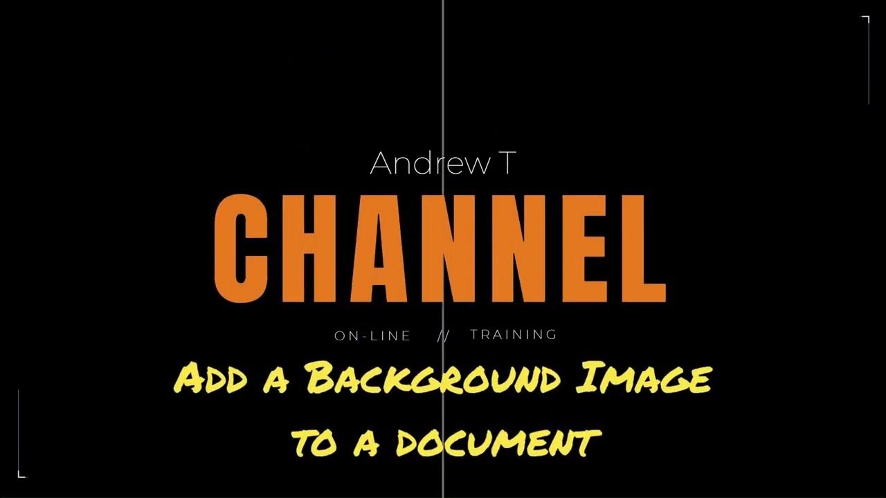 Add a Background Image to a document in LibreOffice Writer YouTube