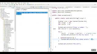 Java exception handling 2, Arithmetic Exception