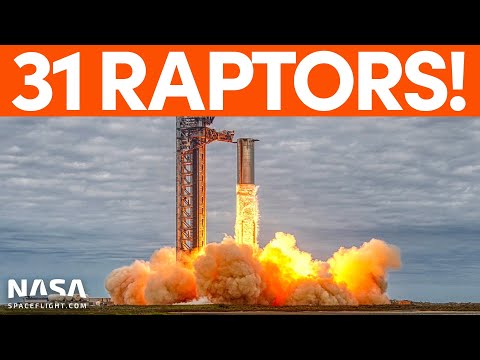 Booster 7 31-Engine Static Fire Test | SpaceX Boca Chica