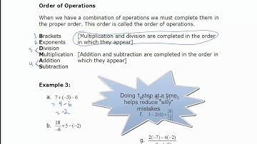 Signed Numbers and the Order of Operations
