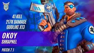 41 KILL 217K DAMAGE GODLIKE X13 OKOY VIKTOR PALADINS COMPETITIVE (NEW PATCH 7.1) SHRAPNEL