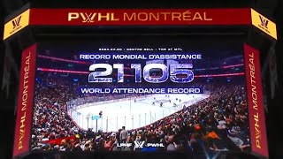 PWHL at the Bell Centre (Best Crowd Moments 21,105 in Attendance!)